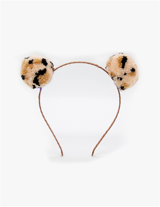 Animal Print Ears Headband Beige