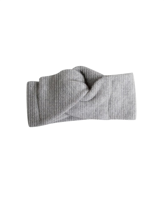 Glitter Merino Wool & Cashmere Headband - Gris Claire - WOMEN