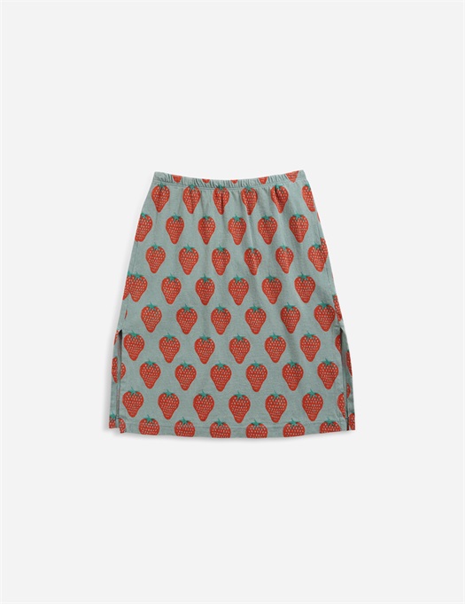 Strawberry All Over Midi Skirt