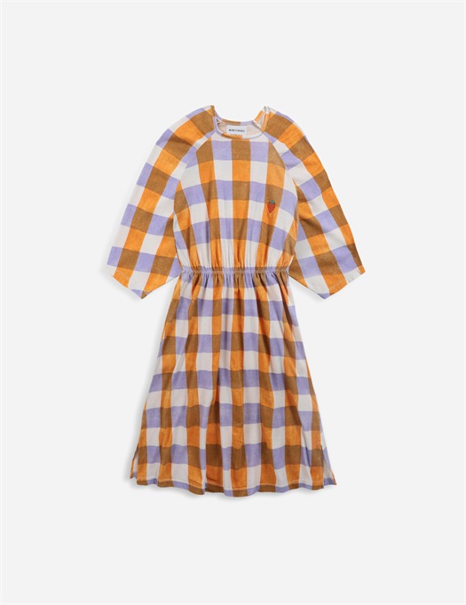 Checkered Long Sleeve Dress