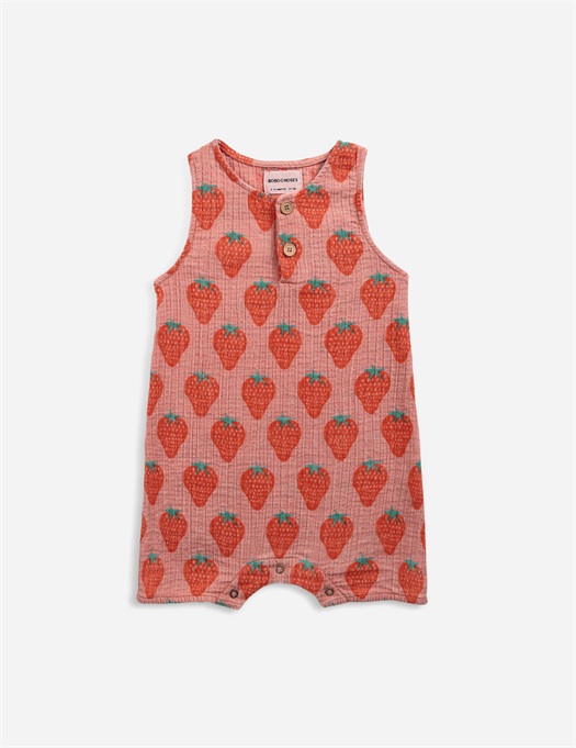 Baby Strawberry All Over Playsuit