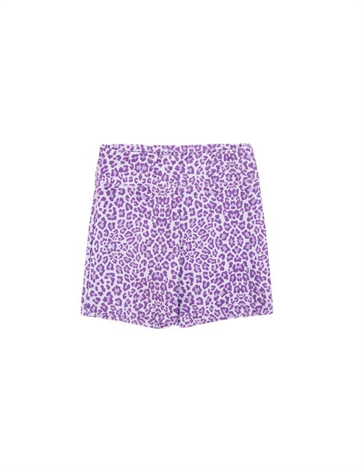Purple Leopard Bike Shorts
