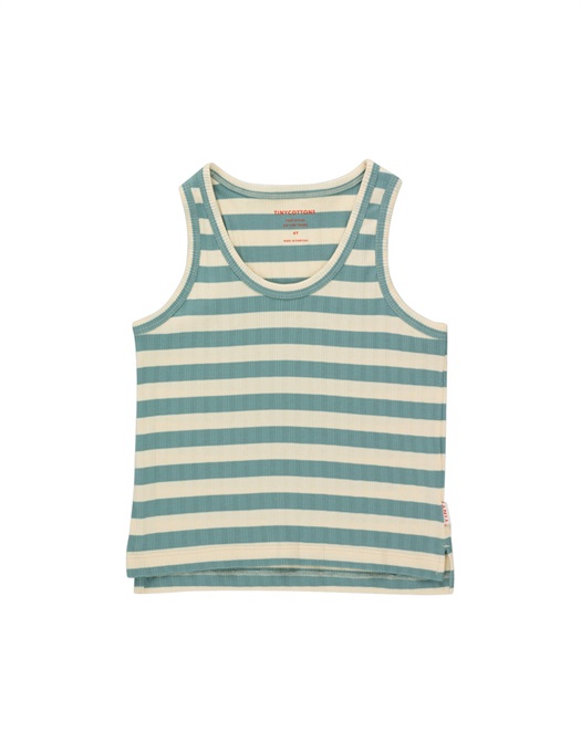 Stripes Tank Top Pastel Yellow/Teal