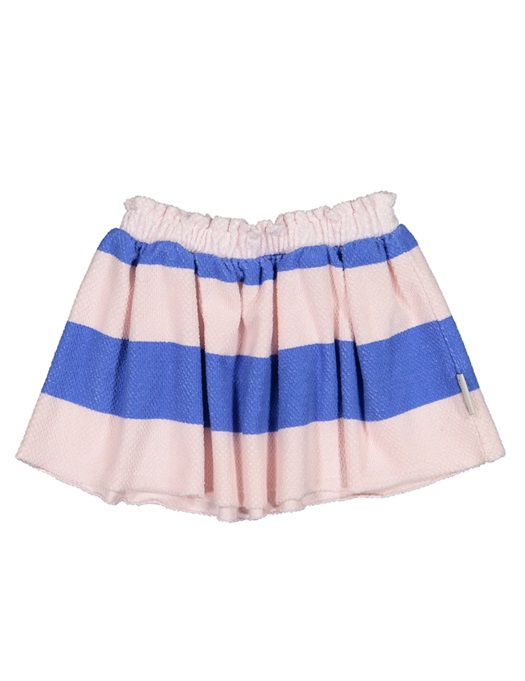 Short Skirt Light Pink Blue Stripes