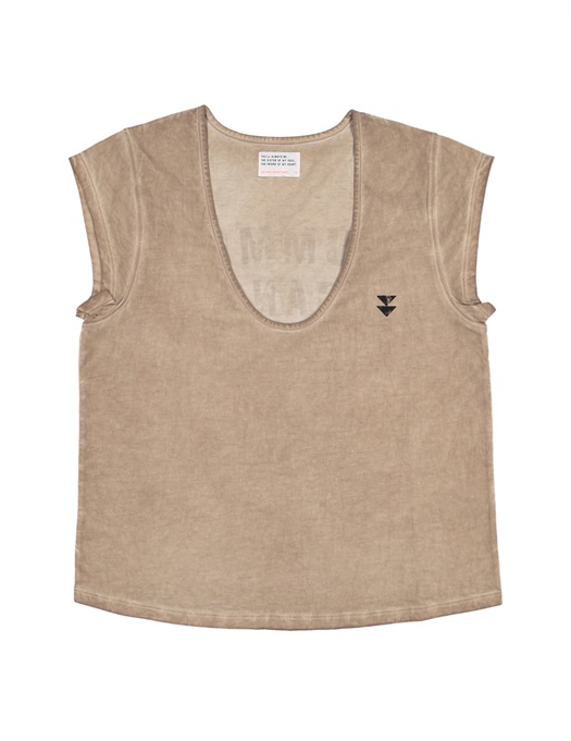 Sleeveless T-Shirt Taupe - Summer Gang