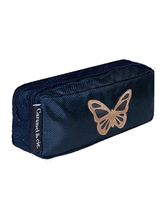 Double Pencil Case - Blue Butterfly