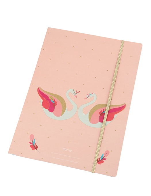 Elastic File Folder Pearly Swans