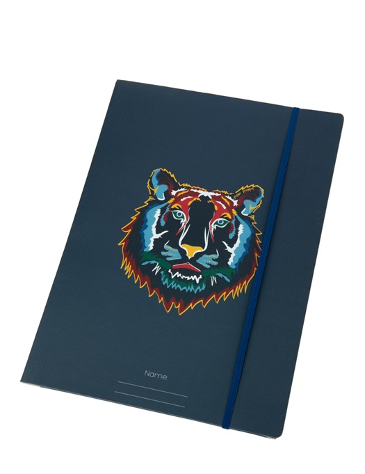 Elastic File Folder Tiger Navy