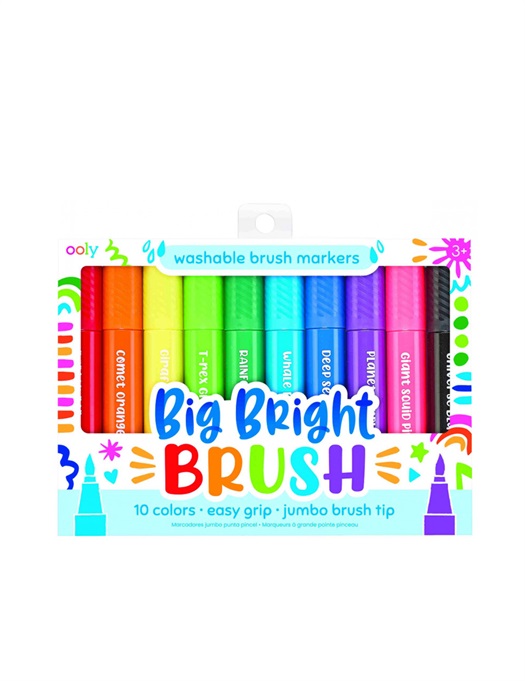 Big Bright Brush Markers - Set of 10