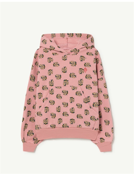 Pink Flowers Beaver Kids Sweatshirt