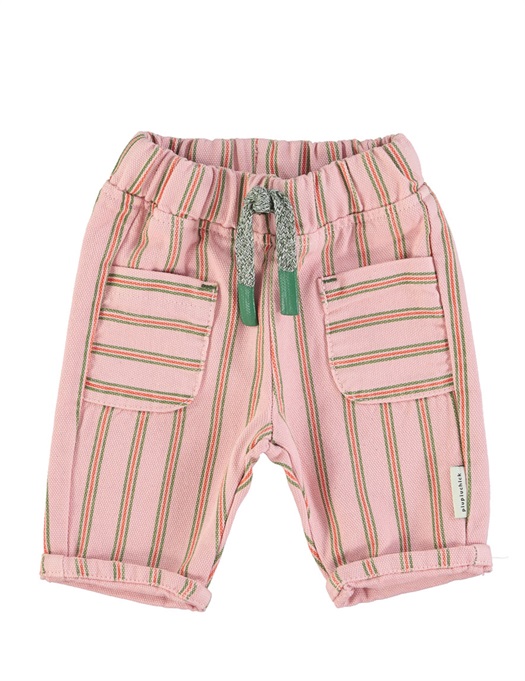 Baby trousers pink multicolor stripes