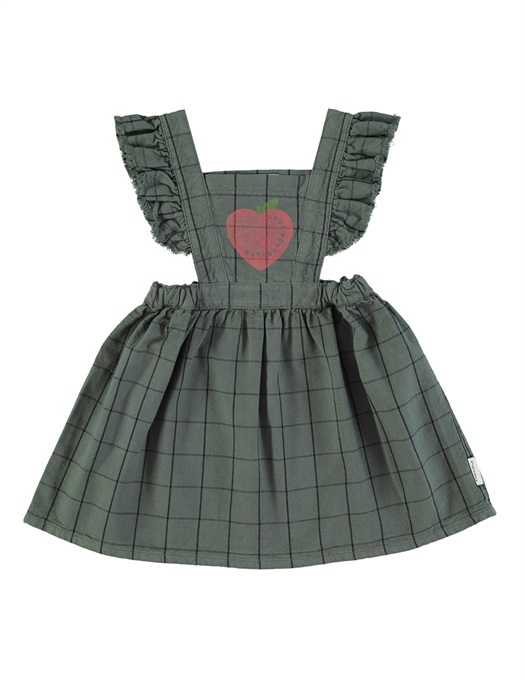 Mini Checkered Green Sleeveless Dress
