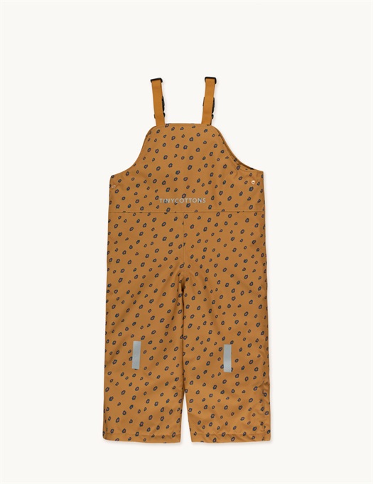 Animal Print Snow Dungarees Mustard