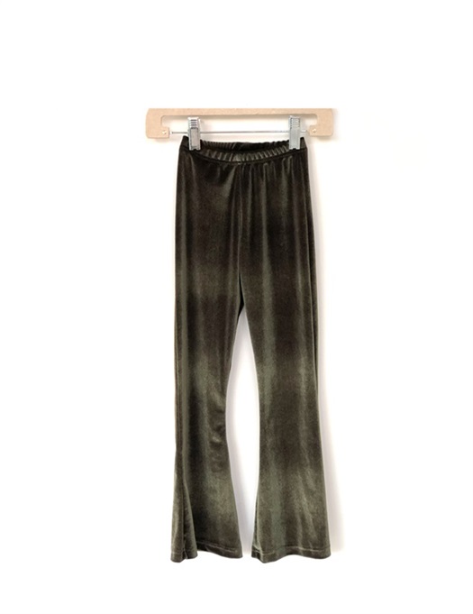 Velvet Bell Bottom Khaki Green