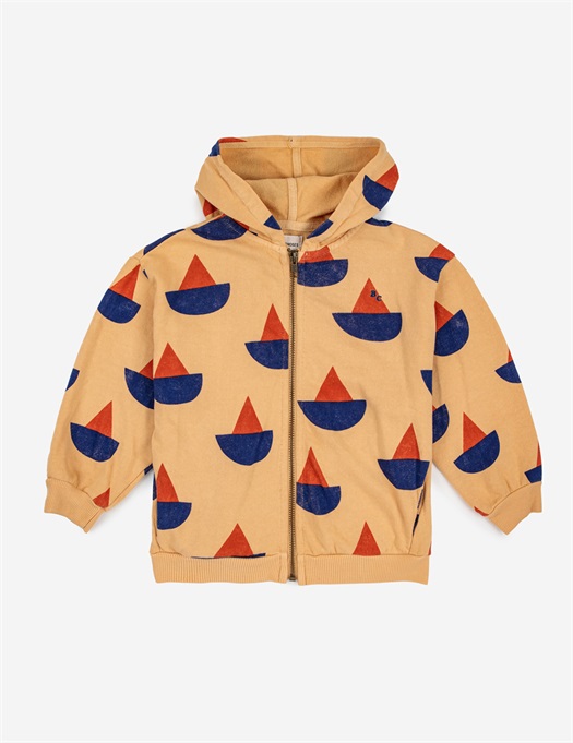 Sail Boat All Over Zipped Sweatshirt