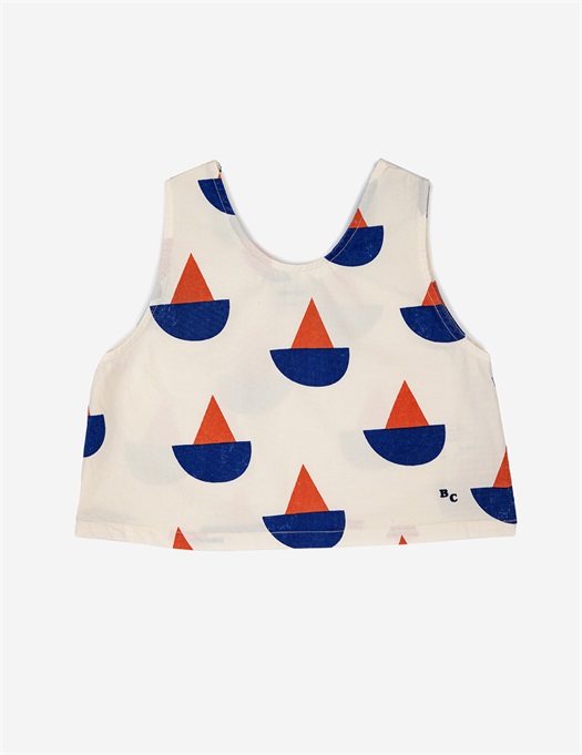 Sail Boat All Over Woven Tank Top