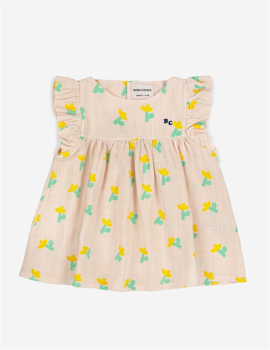 Baby Sea Flower All Over Ruffle Dress