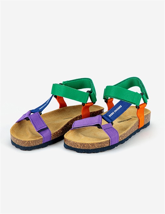 Color Block Strap Sandals