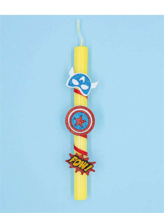 KIDDOZ Easter Candle - Super Hero Pin