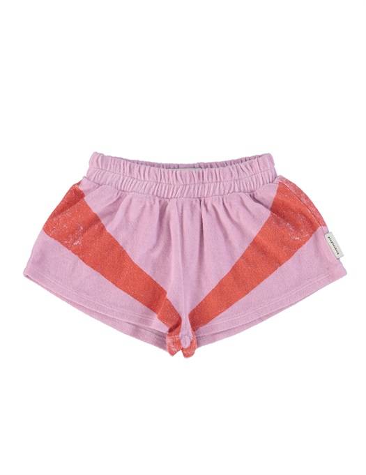 Red & Lilac Terry Shorts