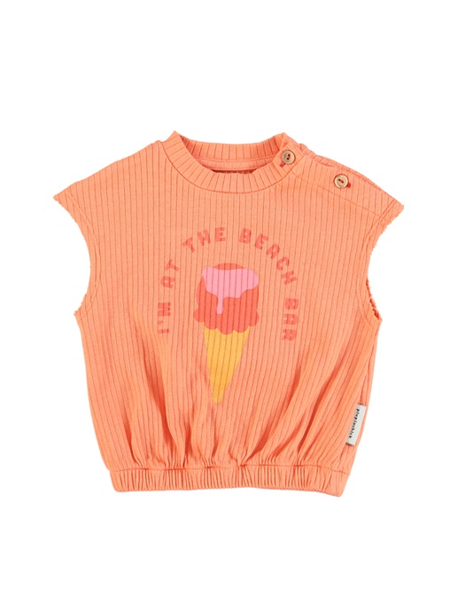 Baby Sleeveless Coral Ice Cream Top