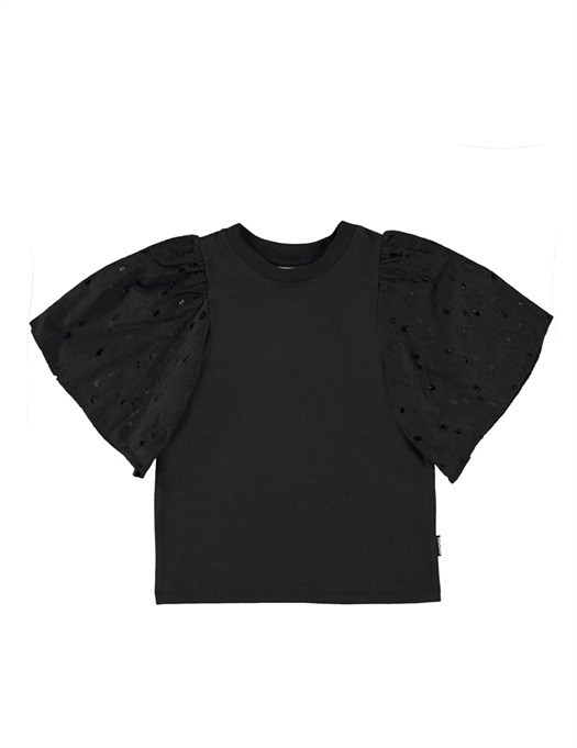 Ritza Puffed Sleeves Top - Black