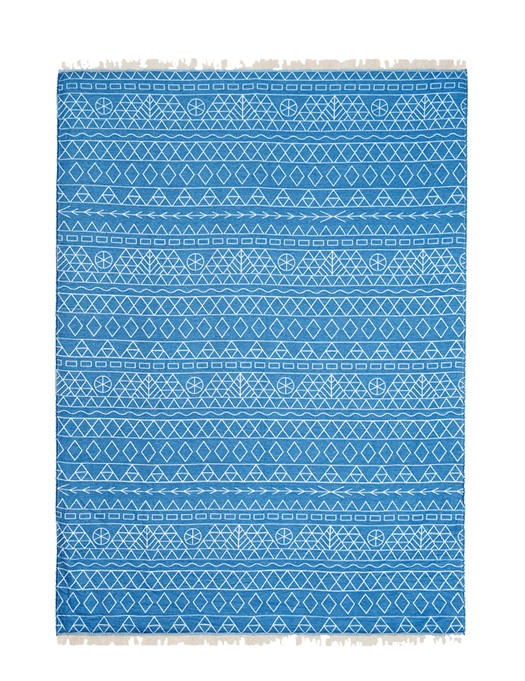 Double Feather Beach Towel - Tinos Blue