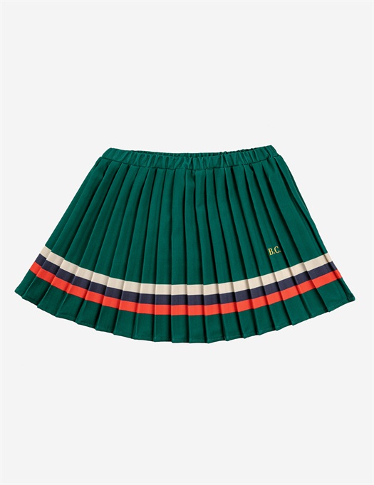 Stripes Pleated Woven Skirt