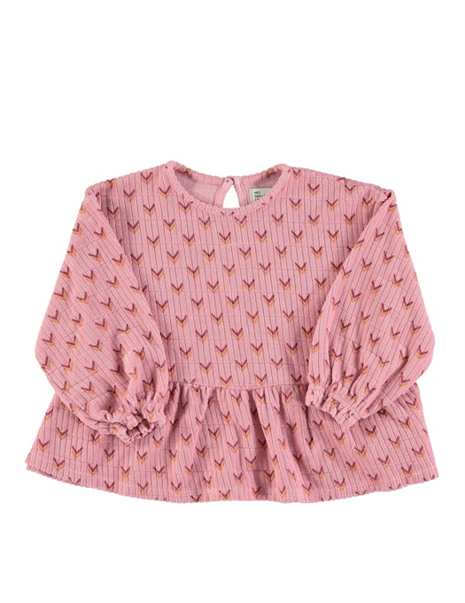 Terry Cotton Blouse Pink Arrows