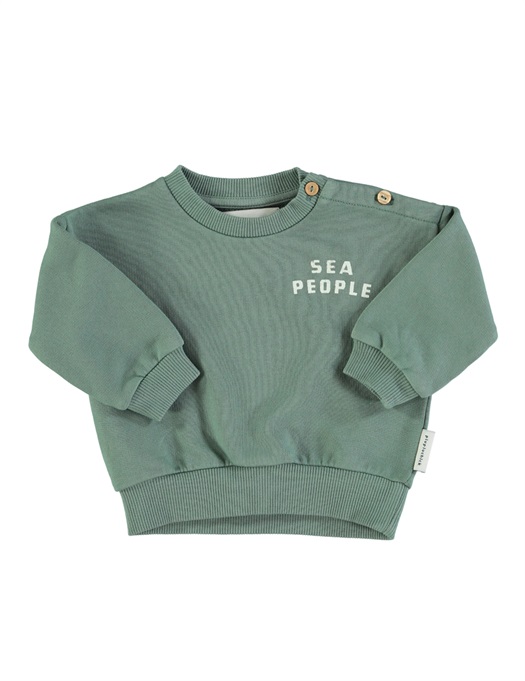 Baby Green Sweatshirt Red Cross