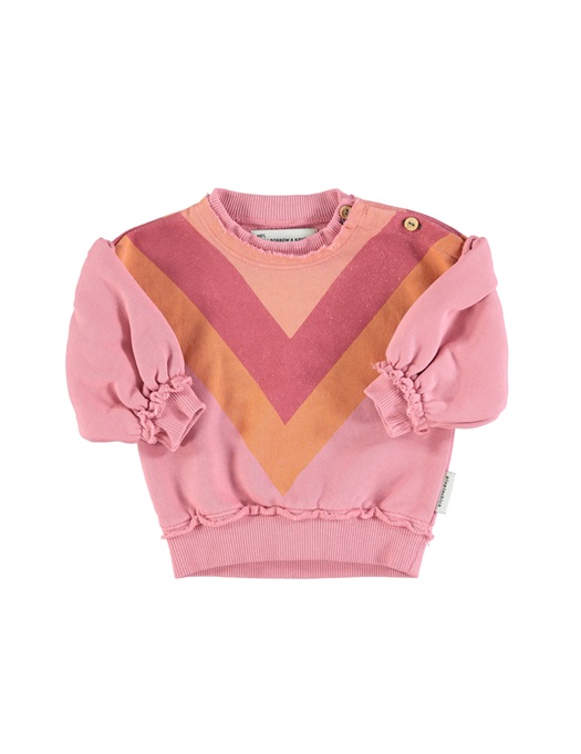 Baby Pink Sweatshirt Triangle Print