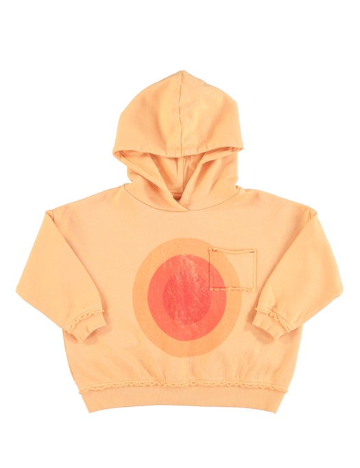 Unisex Hooded Sweatshirt Peach/Multicolour Circle