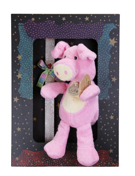 Easter Candle - Plush Animal Pig