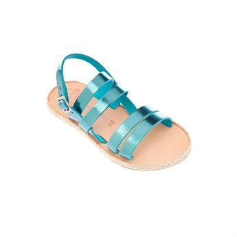 Kythira Metallic Turqoise Sandal