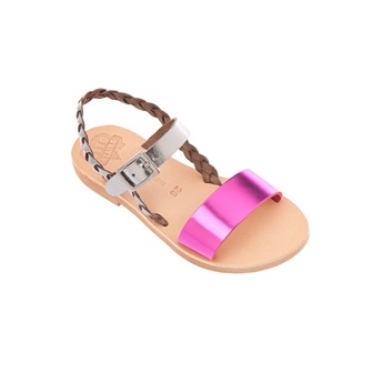 Symi Dark Silver /Metallic Fuschia Sandal