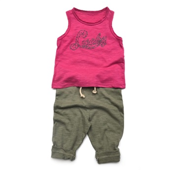 Baby Sleeveless T-Shirt Lucky Fuchsia