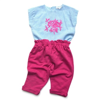 Baby Trouser Yoyo Fuchsia