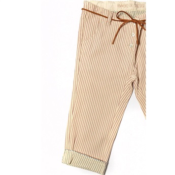 Cotton Linen Striped Pants