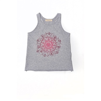 Printed Tank Top Heather Grey