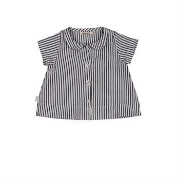 Baby Organic Striped Buttoned Blouse