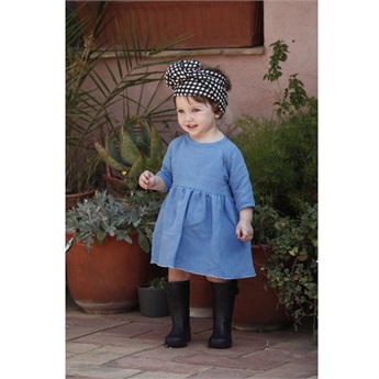 Baby Peasant Dress Water Blue