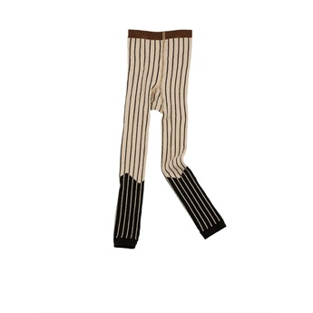 Colour Block Leggings Beige / Black