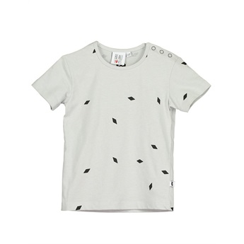 Baby T-Shirt Diamonds Light Grey