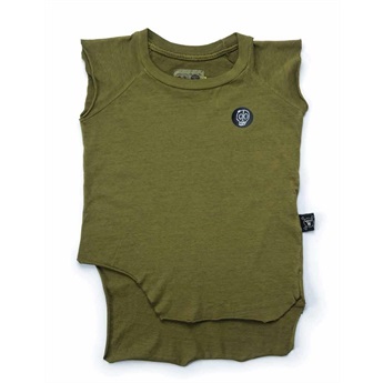 Trimmed Sleeveless Shirt Rusty Green