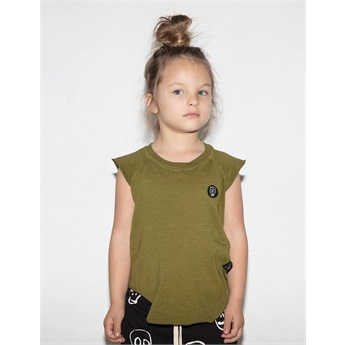 Trimmed Sleeveless Shirt Rusty Green