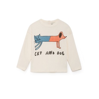 Cat and Dog Round Neck T-Shirt