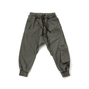 Baby Military Raw Pants Olive