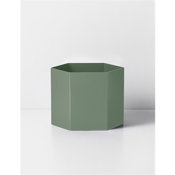 Hexagon Pot Dusty Green Extra Large