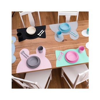 Bunny Placemat Dusty Rose