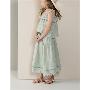 mila tiered maxi skirt